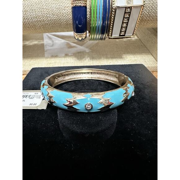 Sequin Jewelry - Sequin Nordstrom Multicolor Gold Tone Statement Enamel Bangle Bracelet # 200